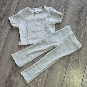 🍀5/30🍀Gray Ribbed Two-Piece Set
